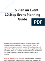 Plan Events: 10 Step Guide