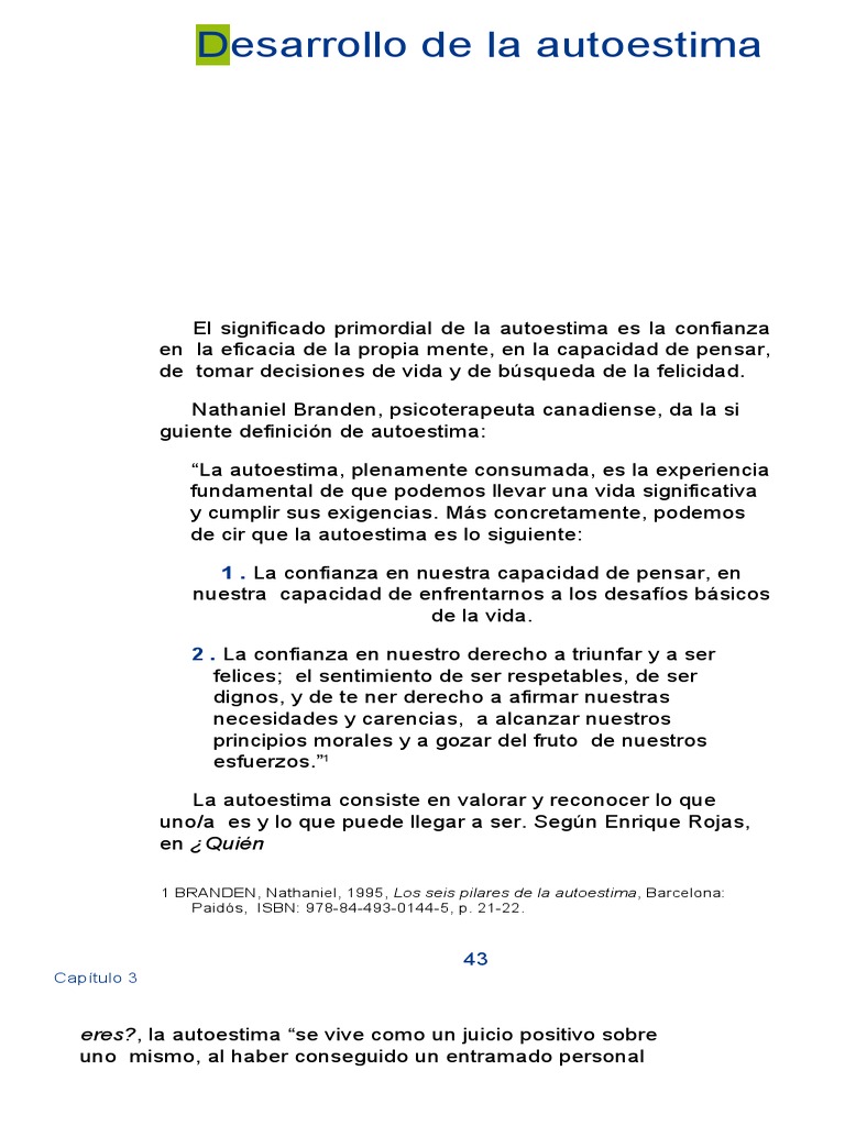 Claves para Desarrollar la Autoestima | PDF | Autoestima | Felicidad