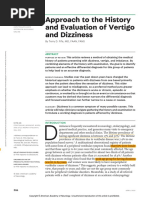 Approach To The History and Evaluation of Vertigo and Dizziness