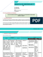 Experiencia de Aprendizaje-Segundo Grado