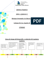 Línea de Tiempo Del Desarrollo y Evolución de La Quimica Organica