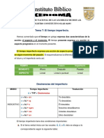 Tema 7. El Tiempo Imperfecto.