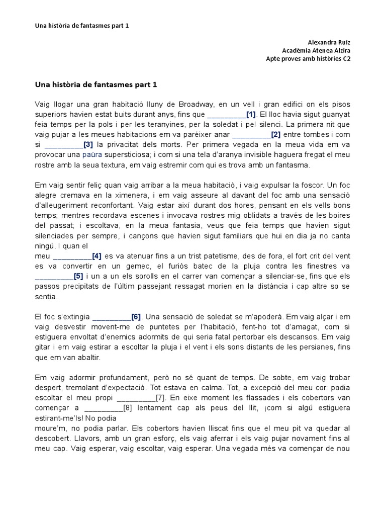 Una Història de Fantasmes Part 1 PDF — free download