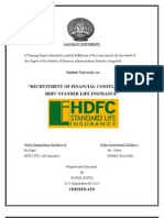 Recruitment of Financial Consultants at HDFC Stander Life Insurance