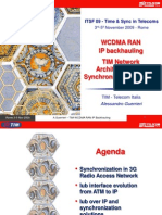 Telecom Italia - WCDMA RAN IP Back Hauling - TIM Network Architecture and Synchronization Aspects