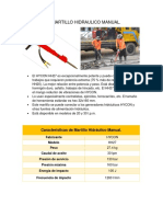 Ficha Técnica Martillo Hidraulico Manual
