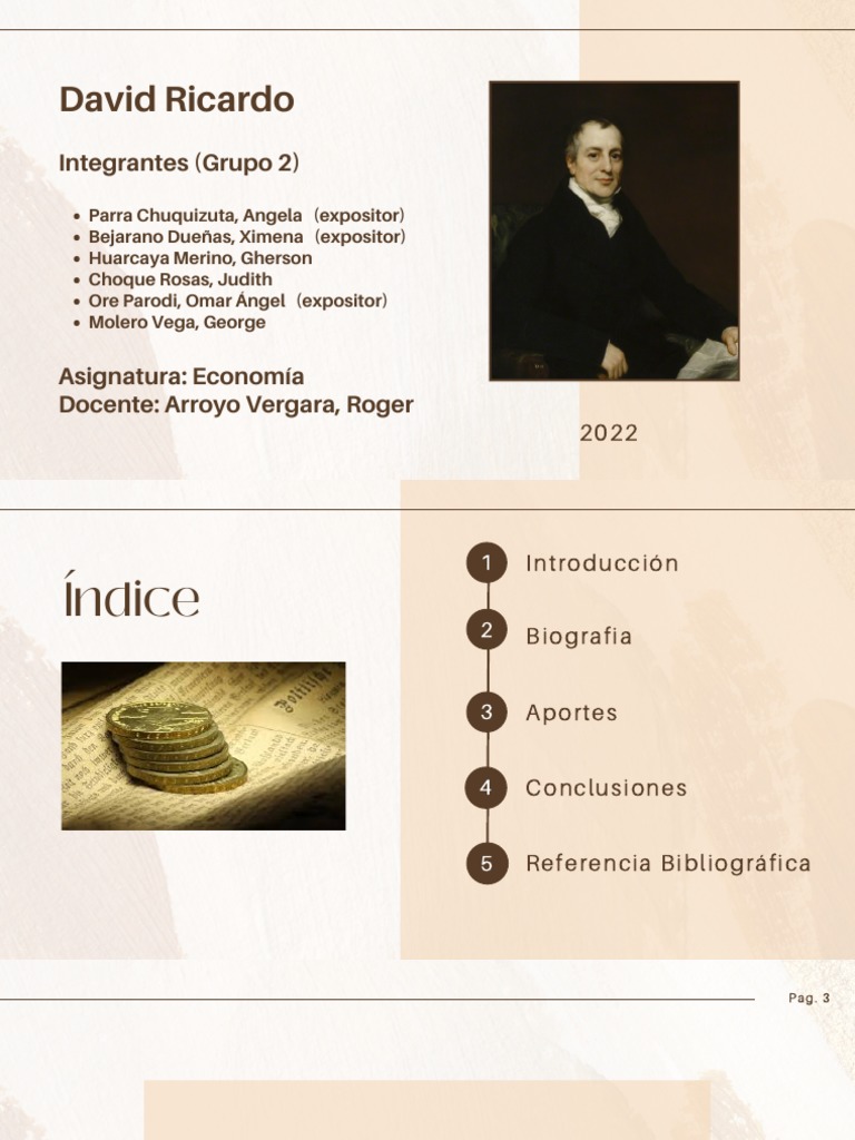 Diapositivas David Ricardo | PDF | Ventaja comparativa | Economias
