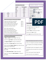 Present Perfect Tense: Infinitive Past Simple Past Participle