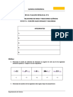 Hoja Taller Grupal #6 Sales Oxisales y Haloideas