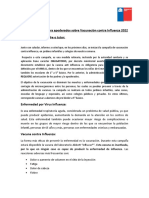 Carta Vacunacion Influenza A 2022 Apoderados