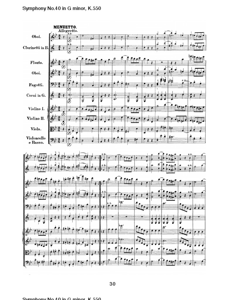 Symphony No. 40 in G Minor Analysis | PDF