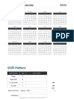 Shift Work Calendar Year at A Glance1