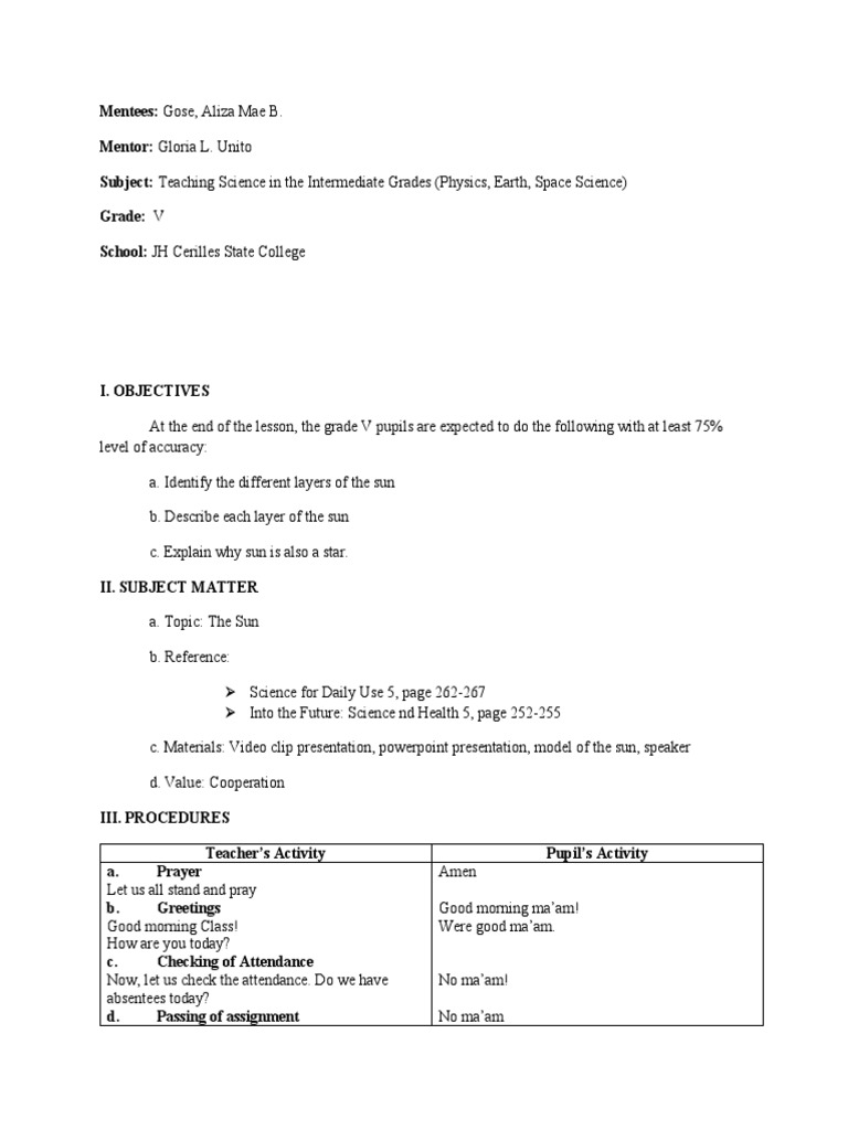 Science Lp 2 Pdf Sun Stars