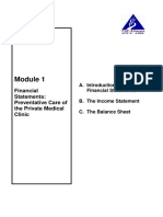 Financial Statements: Preventative Care of The Private Medical Clinic