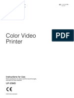 Color Video Printer: Instructions For Use