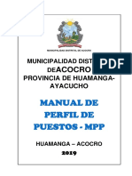 Manual de Perfil de Puestos Acocro 2019