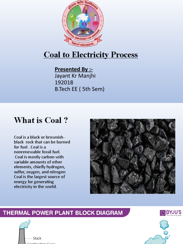 Coal To Electricity Process | PDF