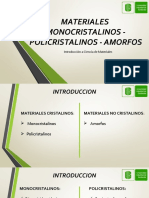 Materiales Monocristalinos - Policristalinos - Amorfos