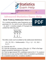 Advanced Statistics Exam Help