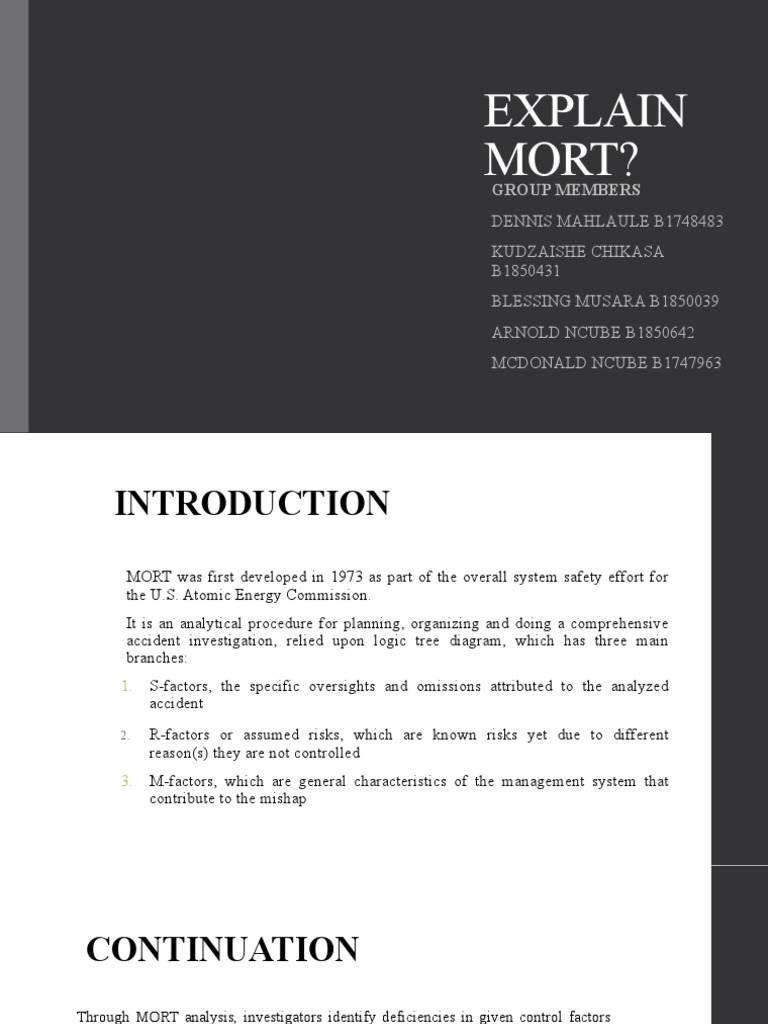 MORT Analysis for Root Cause Investigation | PDF | Risk