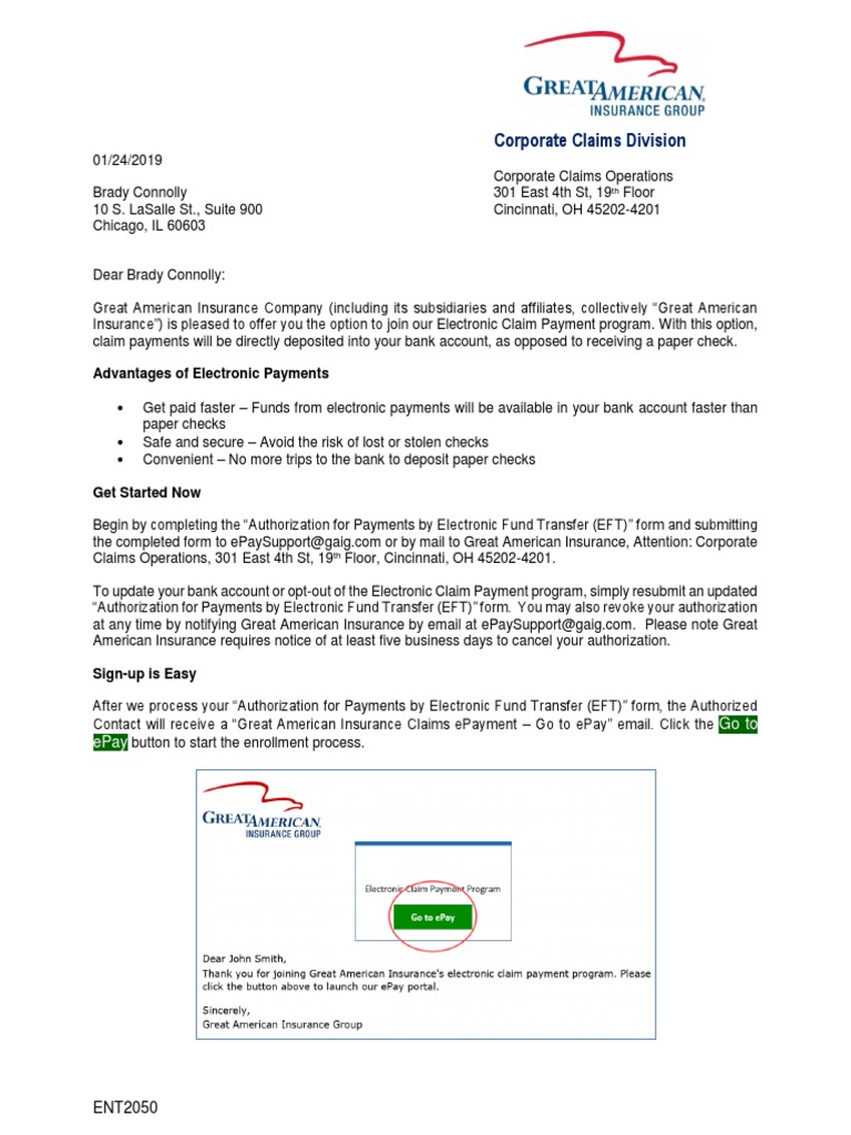 Electronic Claim Payment Enrollment Guide | PDF | Payments | Banks