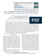 The Role of Farmers' Tenure in Securing Loans: The Case of The Philippines' 'Hiraman' Agreement Among Farmers