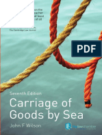 Carriage of Goods by Sea: John F Wilson