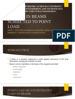 Failure in Beams Subjected To Point Load