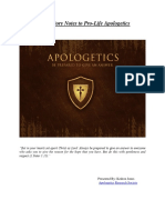 Introductory Notes On Pro Life Apologetics