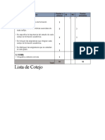 Lista de Cotejo