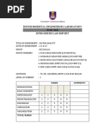 Environmental Engineering Laboratory Open-Ended Lab Report: Marks Comments