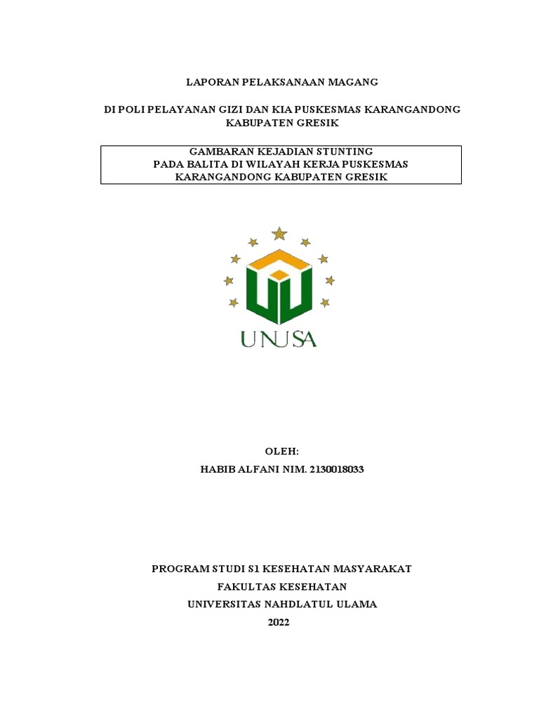 Laporan Magang Puskesmas Karangandong Kab Gresik Fani (AutoRecovered