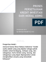 Materi - Proses Persetujuan Kredit Investasi Dari Modal Asing