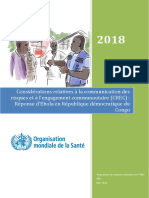 Considérations Relatives À La Communication Des Risques Et À L'engagement Communautaire (CREC) : Réponse D'ebola en République Démocratique Du Congo