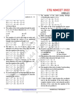 CTQ Nimcet 2022: Circle I