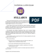 Syllabus: Acl/Njcl National Latin Exam