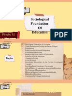 Sociological Foundation of Education 