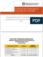 Paparan Realisasi Tender PBJ 2021