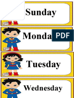 Days of the Week Cefr Unit 5 Free Time