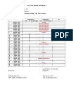 Daftar Hadir Manual Marianum