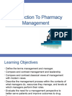 Introduction To Pharmacy Management