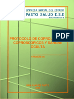 Protocolo de Coprologicos Coproscopicos Y Sangre Oculta: San Juan de Pasto 2014