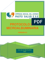 Protocolo de Microalbuminaria: San Juan de Pasto 2018
