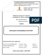 Interaction Sol-Fondation D'un PICF: Mémoire Présenté Pour L'obtention Du Diplôme Master Académique Par: Zourig Imane