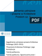 Zagadnienia Ustrojowo-Prawne Królestwa Polskiego (1815-1915) CZ 2