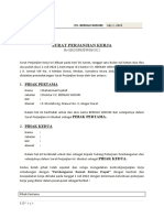 Kontrak Kerja Sdr. Siswo (Pembangunan RMH Jl. Keadilan)