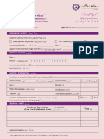 "Mera Pakistan Mera Ghar": (Under Government Profit Subsidy Scheme) Application Form For Informal Income Person) (