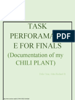 Task Perforamanc E For Finals: (Documentation of My Chili Plant)