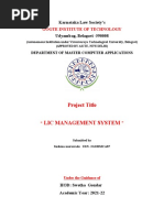 Lic Management System: Project Title