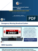 Early Warning Broadcast System (EWBS) : Standard Operating Procedures (SOP)